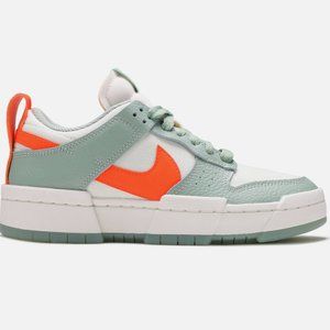 Nike Dunk Low Disrupt Sea Glass Hyper Crimson (Light Green/ Neon Orange)